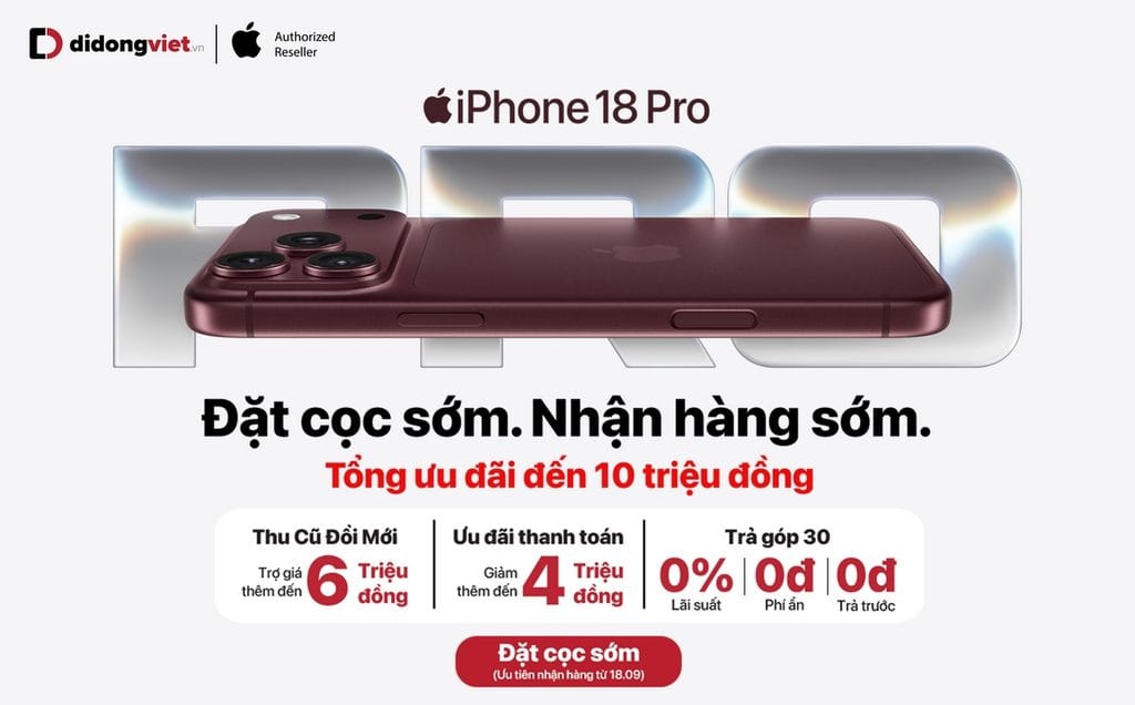 Di Động Việt iPhone 18 Pro Max